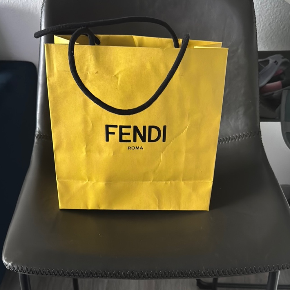 Fendi Yellow Shopping Bag